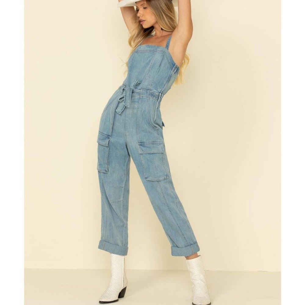 FP Go West denim jumpsuit. Size medium